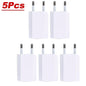 1-5Pcs Universal 5V 1A EU Plug USB Home Travel Mobile Phone Charger For Samsung Xiaomi Redmi  Huawei Charger Power Wall Adapter