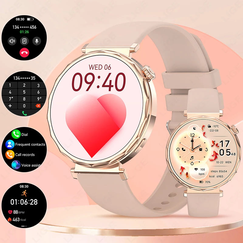 LIGE 2025 Smart Watch Women Full Circle Touch Screen Bluetooth Call Men Smartwatch Waterproof Sport Activity Fitness Watch Women