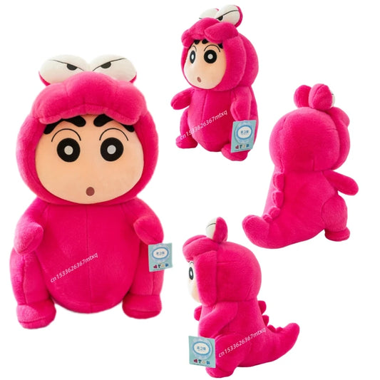 Original With Tag Waniyama Crayon Shin Chan Plush Toy Creative Shin Chan Turn Into Pink Crocodile Plushies Sofa Bed Home Decor