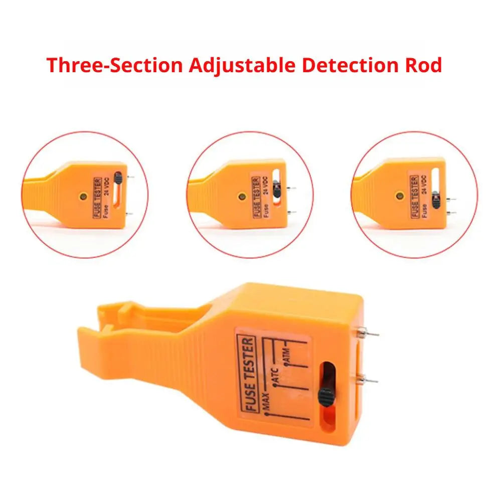 2-in-1 Automotive Fuse Tester & Puller Tool Multi-Functional Car Fuse Checker & Remover for Mini/Standard ATM ATC Fuses