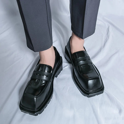 Men's Formal Shoes Fashionable Square Toe Loafers