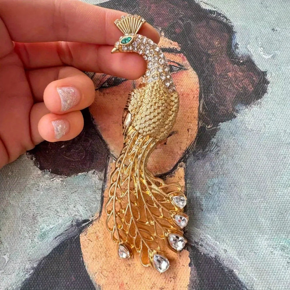 Baroque Luxury Peacock and Phoenix Design Brooches for Men and Women, Jewelry, Fashion Accessories, and Party Gifts