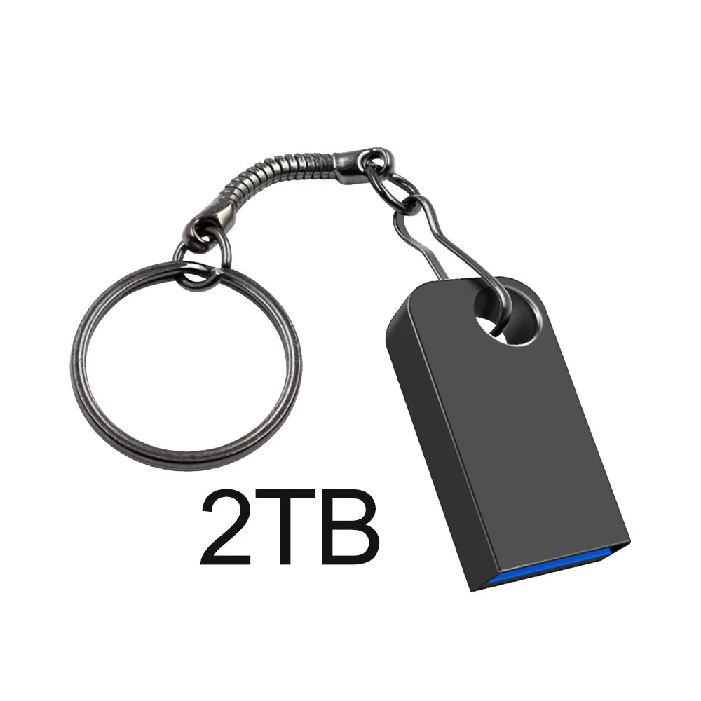 Mini USB 3.0 Pendrive 1TB 512GB 128GB Silvery External Storage Metal Memory Flash Drive USB Storage Key Pen Drive For Computer