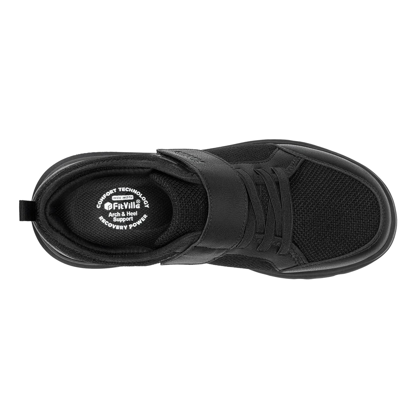 FitVille Wide Toe Box Diabetic Walking Shoes For Men Lightweight Non-Slip Breathable Casual Shoe For Swollen Feet Outdoor