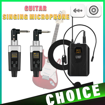 Wireless Head Mounted Guitar Microphone for Singing And Transmission Electric Guitar Recording Mic Portable Audio Equipment