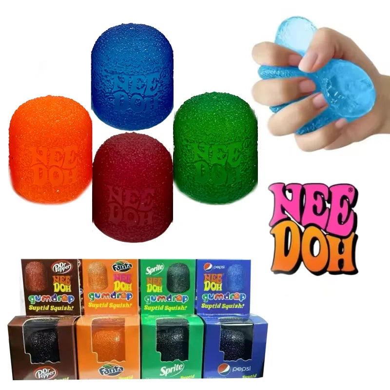 New Schylling Mini Candy NeeDoh Gumdrop Soft Squeeze Sensory Fidget Toy Stress Relief Blind Box for All Ages 3 and Up