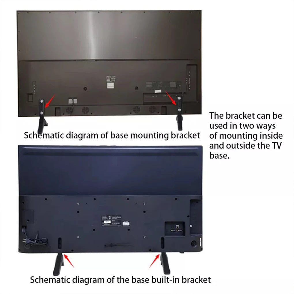 Steel TV Base For LCD Screen Stand Stable And Durable -Heavy-duty Steel Can Carry Up To 15kg Of Load
