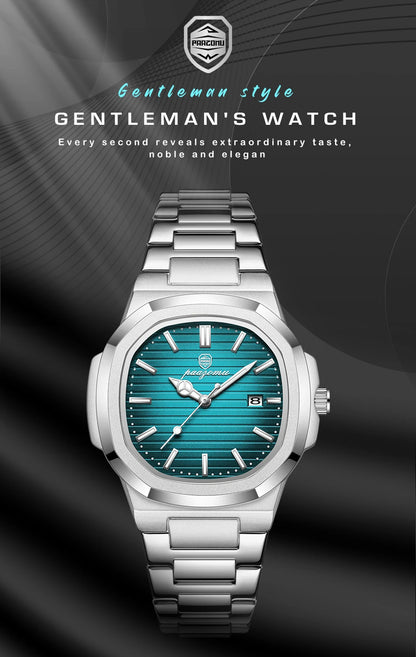 PAAZOMU Top Luxury Brand Man Watch Sports Waterproof Luminous Date Men Wristwatch Square Dial Quartz Men's Watches High Quality
