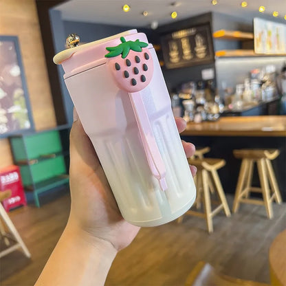 Stainless Steel Insulated Cup Display Temperature Coffee Cup Intelligent Car Mounted Water Cup Gift Drinking Tool