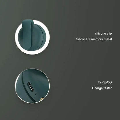 Portable Silent Mini Bladeless Electric Fan,Small fan Clip on Shirt Waist Mini Bladeless Fan Adjustable 3-Speed For Outdoor