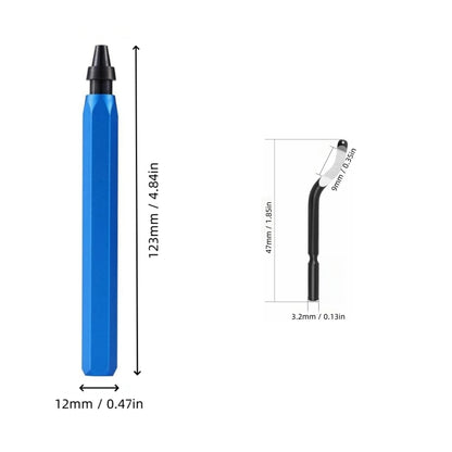 Deburring Tool Kit with 6Pcs Needle Files 6-1/2" Chamfer Tool for Resin Metal Plastic Tube Hole 3D Art with Extra 10 HSS Blades