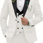 3 Pieces Men's Wedding Suits Formal Groom Tuxedo Slim Fit Business Blazer Double Breasted Vest Pants Set for Party