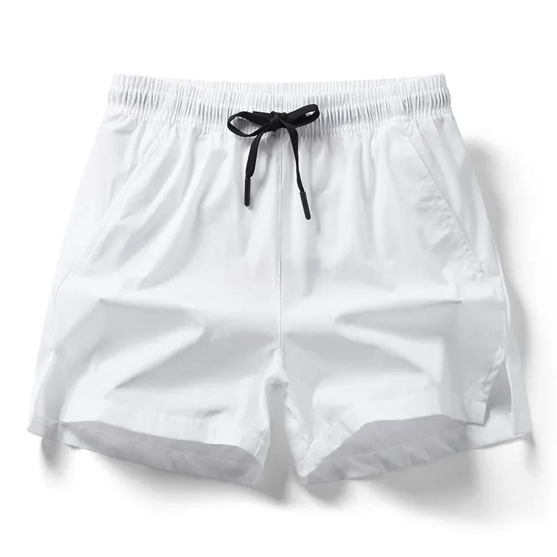 Men 2025 New  Summer Beach New Models Solid Color Fashion Leisure Comfortable Elastic Waist Double Pockets Cool Sports Shorts