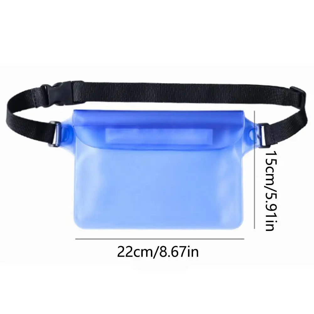 Swimming Waterproof Waist Bag Pack PVC Triple Sealed Beach Phone Case Outdoor Water Parties Watersports Drifting Diving Dry Bag