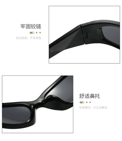 New Y2K Silver Sunglasses Out Future Sense Of Technology Hot Girls Net Red Sun Glasses Women Glasses Trendy Men UV Eyewear
