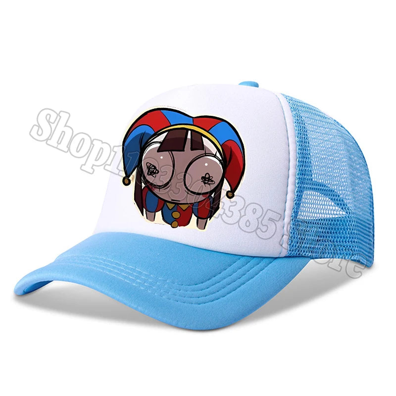 The Amazing Digital Circus Baseball Cap Kids Adult Outdoor Sports Sun Hat Summer Breathable Mesh Sunbonnet Kawaii Headgear Gift