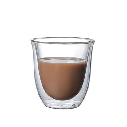 Double Wall Glass Cup Transparent Clear Heat Resistant Tea Drink Cups Mini Whisky Cup Espresso Coffee Cup  Bar Drinkware  Gift