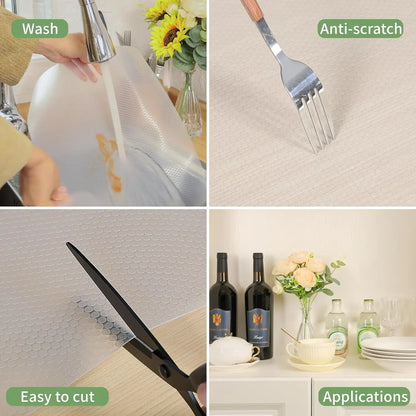 EVA Kitchen Cabinet Shelf Cover Liners Non Adhesive Table Drawer Mat Waterproof Closet Plastic Paper Anti Dirty Oil-proof Mat
