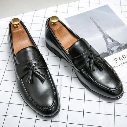 Trend Formal Shoes Men Classic Leather Loafers For Men High Quality Casual Business Leather Shoes Tassel Men's Dress Shoes