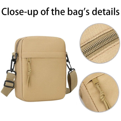 Men's and women's Single Shoulder Bag Crossbody Bags, Solid-Colored Lightweight Mobile Phone Bags for Travel Photography