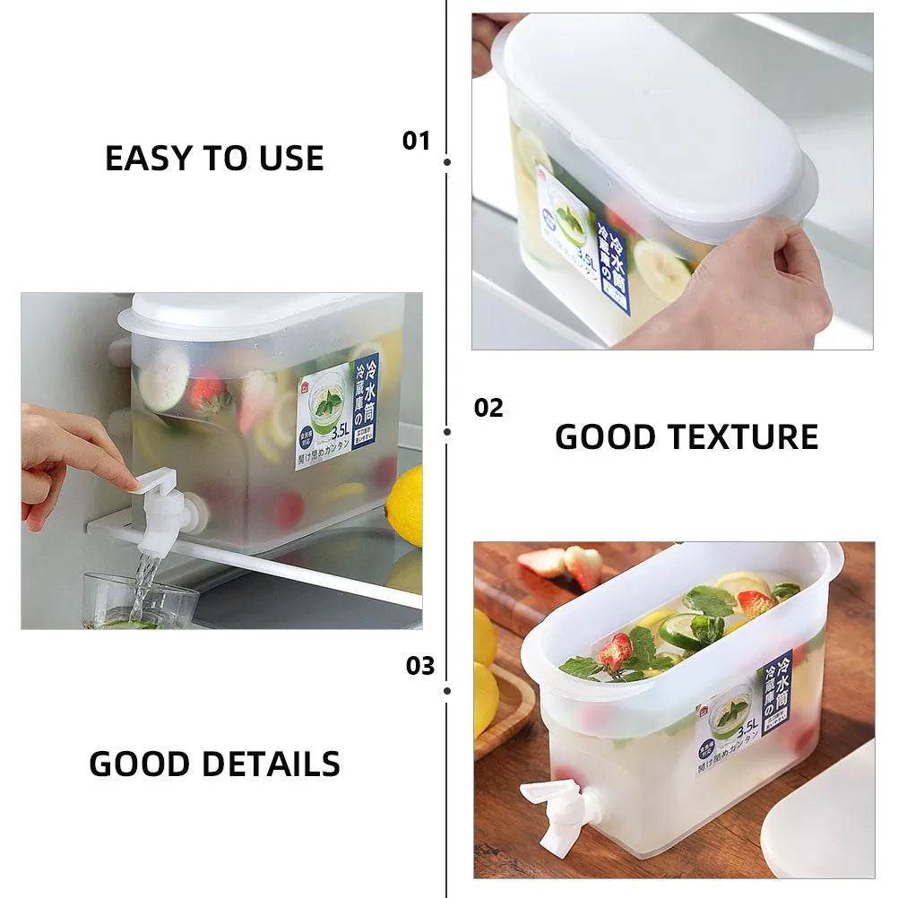 1Pcs Cold Water Kettle High Quality PP Large Capacity Beverage Dispenser Refrigerator Water Pitcher for Juice Tea Household Use