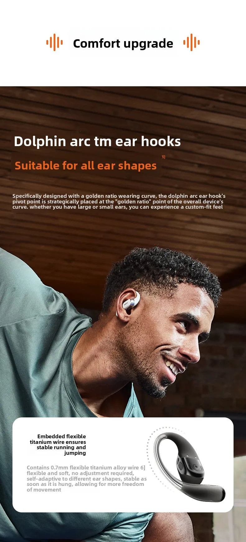 Shokz OpenFit 2+ T921 Open Hanging Ear Headsets Dolby Audio Wireless Bluetooth Earphones,DualBoost Technology AI Noise Reduction