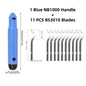 Metal Deburring Tool Kit Burr Remover Hand Tool Anti-Slip Handle with 10pcs Sharp Deburring Blades for Copper Wood Plastic