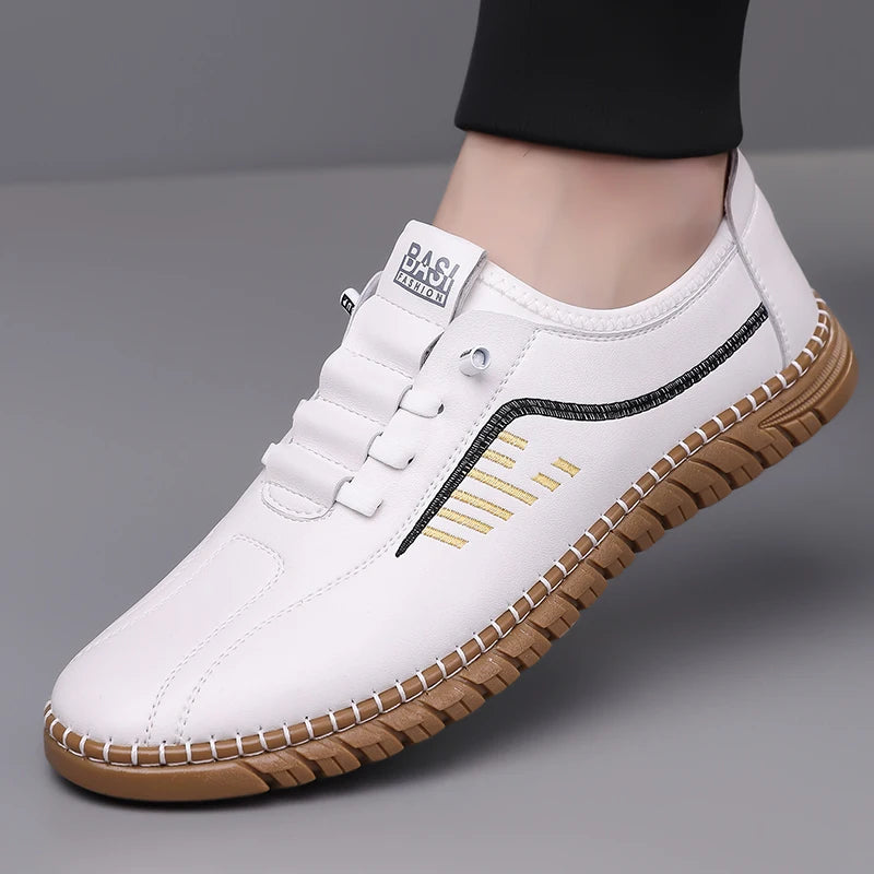 Men's Slip-on Loafers Fashion Comfortable Soft Sole Casual Shoes Breathable Anti-slip Outdoor Driving Men Shoes-WC2517