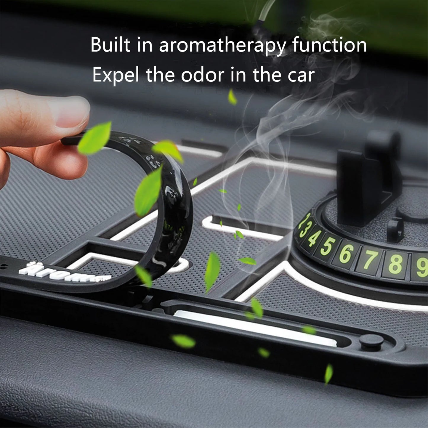 4 In 1 PVC Car Anti-Slip Mat  panel Silicone Phone Holder Dashboard Mount Stand Multi-purpose Car Organizer Tray Car Accessory