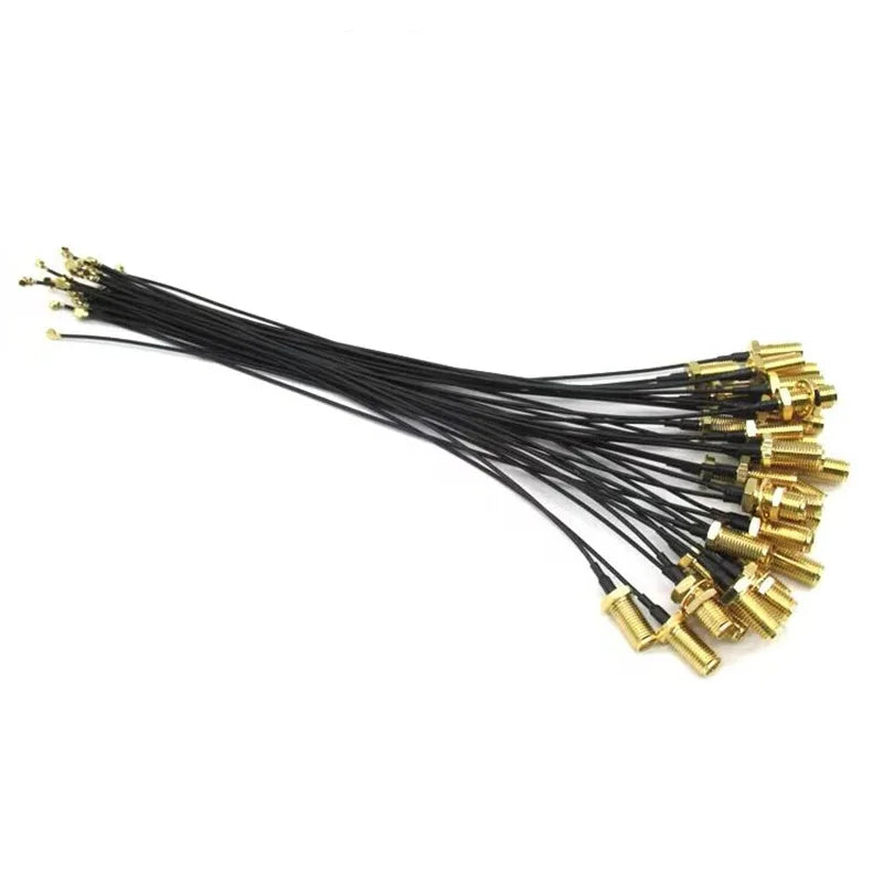 2.4GHz Folded Bluetooth ZigBee Antenna 3dBi with U.FL I-P-E-X-1 to SMA Connector 15cm For ESP8266 ESP32 WiFi Module 2PCS