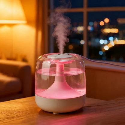 Large spray mute colorful light transparent water tank aromatherapy humidifier indoor portable bedroom air humidifier