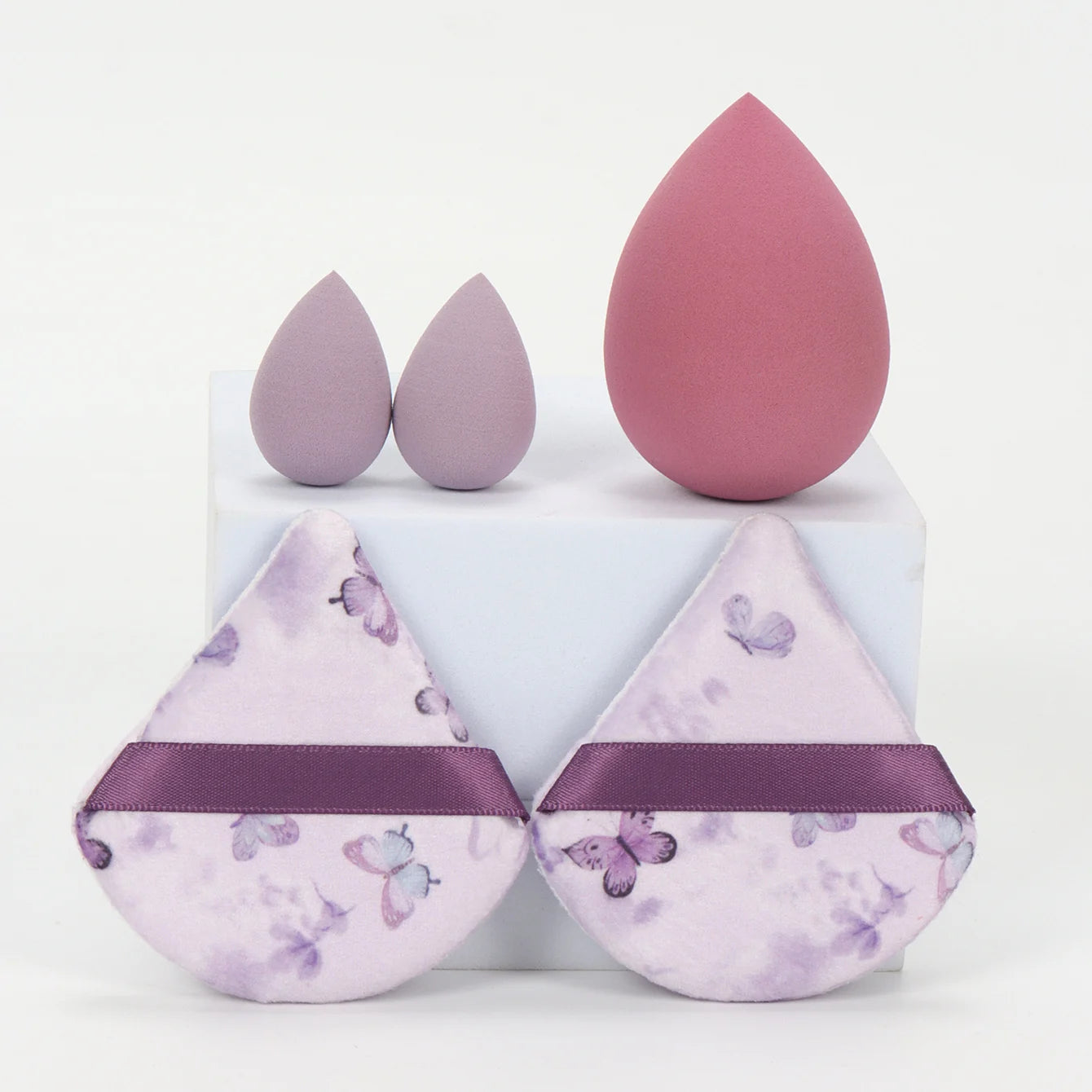 5Pcs Professional Makeup Sponge Set - Soft, Gentle, Multi-Purpose Tools for Perfect Foundation, Powder, and Blush Application