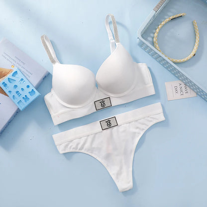 Victoria s Secret Women Bra And Panties Set Lace Push Up Wireless Lingerie Comfortable Breathable Underwear Set
