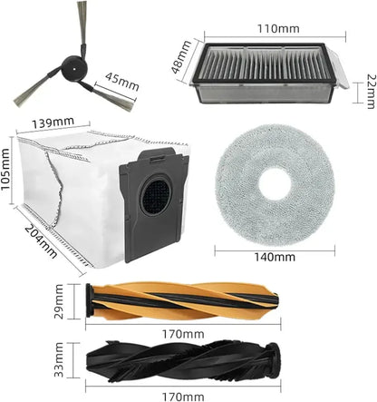 For Dreame X50 Ultra Enhanced/X50 Master/L50 Pro Ultra/MOVA V50 Ultra Main Side Brush Filter Mop Cloth Dust Bag Parts