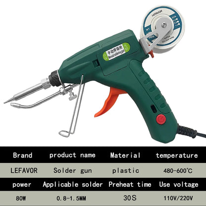 Electric Soldering Iron Gun Hand-held Internal Heating Soldering Iron Automatically Send Tin Gun Soldering Welding Repair Tool