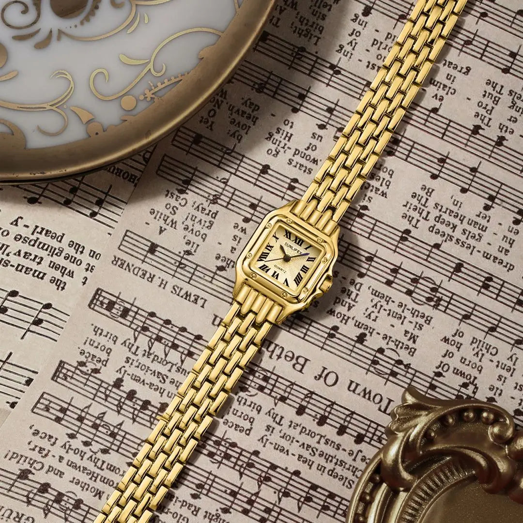Luxury Women's Watches Elegant Luxury Gold Watch for Women Quartz Waterproof Wristwatches Ladies Relojes Para Mujer Without Box