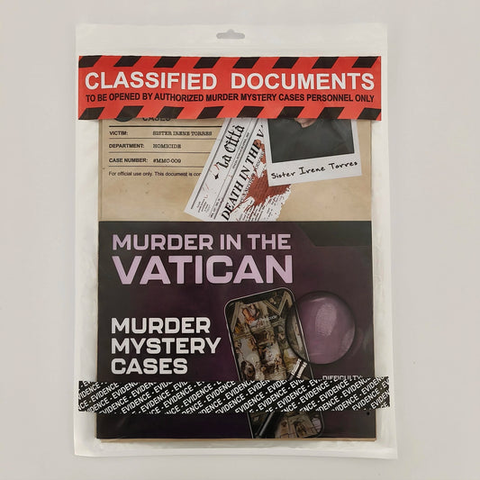 Murder in the Vatican Murder Mystery Game, Immersive Detective Puzzle Board Game for Adults