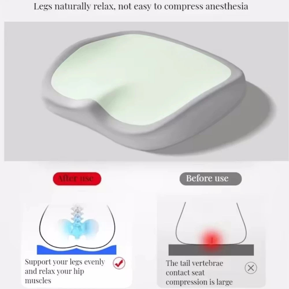 Seat Cushion Office Chair Cushions Memory Foam Massage Cushion Pad Car Massage Cushion Support Hip Comfort for Long Sitting