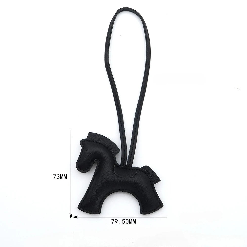 Pony Bag Charm, PU Leather Luggage & Car Pendant, Premium Versatile Travel Accessories