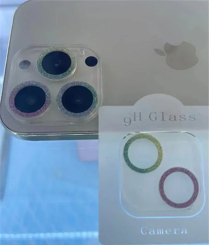 Błyszczące etui ochronne z diamentami na aparat iPhone 15 14 13 12 11 16 Pro Max Mini Plus 16Pro 15Pro 16Promax