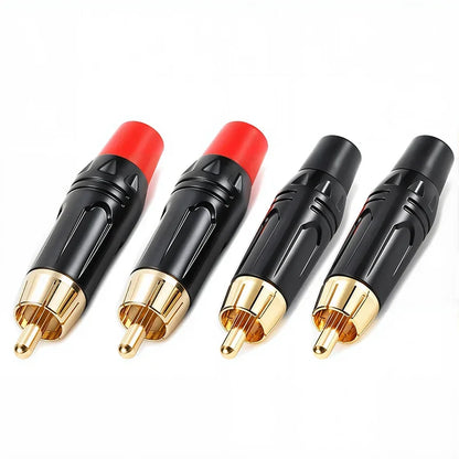 2/4/8Pcs Gold RCA Plug Male Plug Female Jack RCA Socket Connector for Audio Speaker Coaxial Cable Adapter