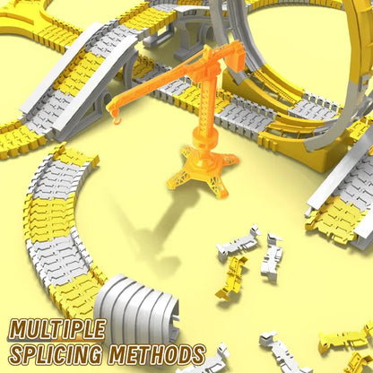 Kids Electric Track Toy Engineering Minin Car Set Puzzle Boy Toys Track Car Train Toys For Children Birthday Gifts
