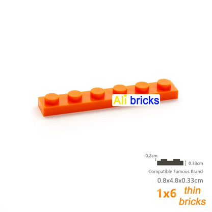 160pcs Compatible Assembles Particles Plate 3666 1x6 For Building Blocks Parts DIY Educationa