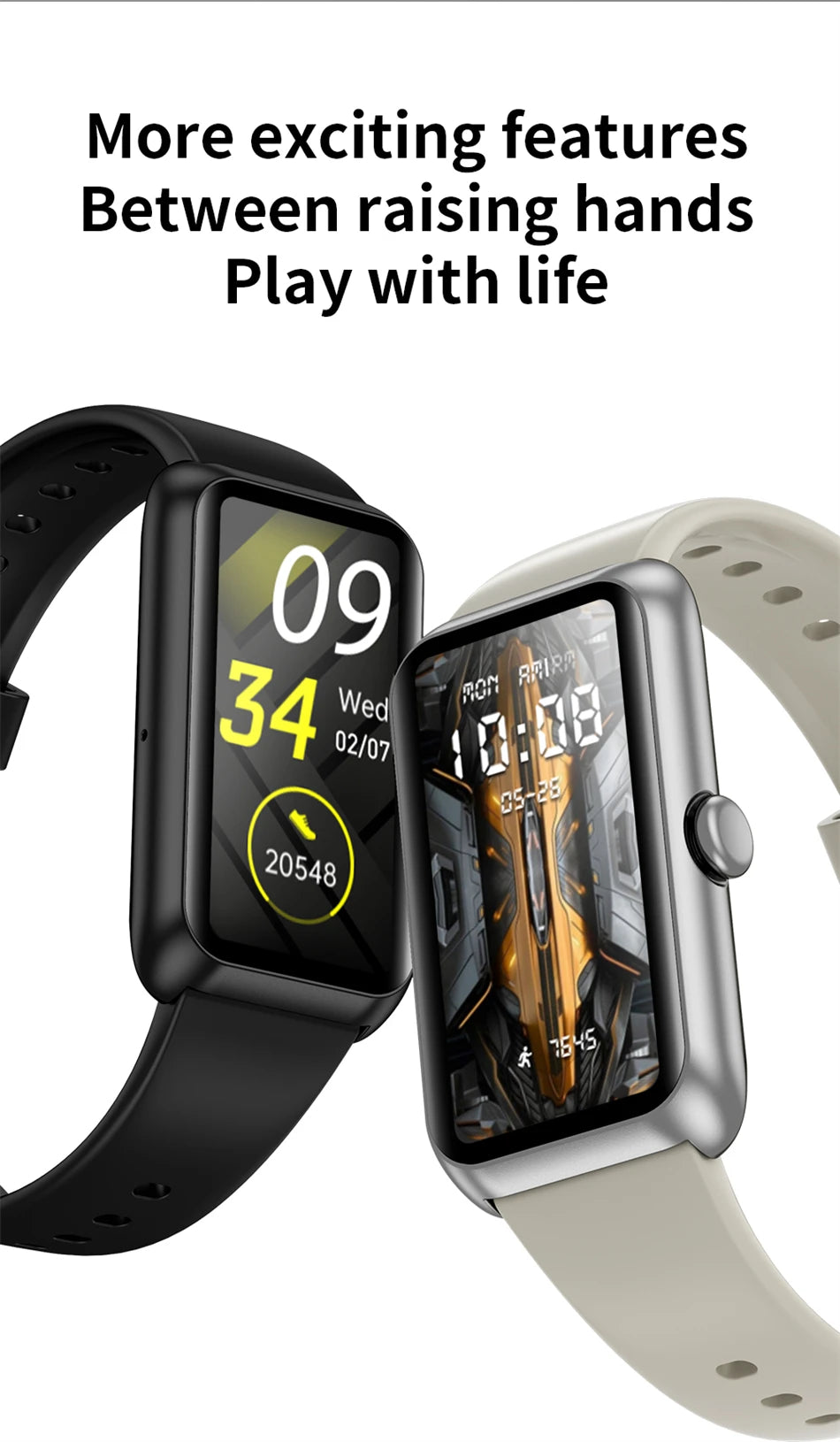 LIGE Fashionowy Smartwatch z Pełnym Ekranem Dotykowym Męski Damski Przypomnienie o Połączeniach Bransoletka Damska 100+ Trybów Sportowych Monitor Tętna Smartwatch