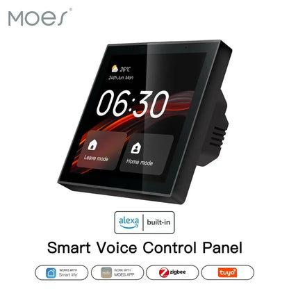 Tuya Wifi Smart Touch Screen Center Control Panel Voice Control Alexa Built-in ZigBee Gateway Built-in For Intelligent Scenes 4