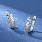 925 Sterling Silver Earrings Jewelry High Quality Retro Simple Pattern Purple White Zircon Earrings Hot Sale