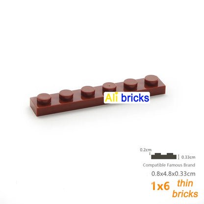 160pcs Compatible Assembles Particles Plate 3666 1x6 For Building Blocks Parts DIY Educationa