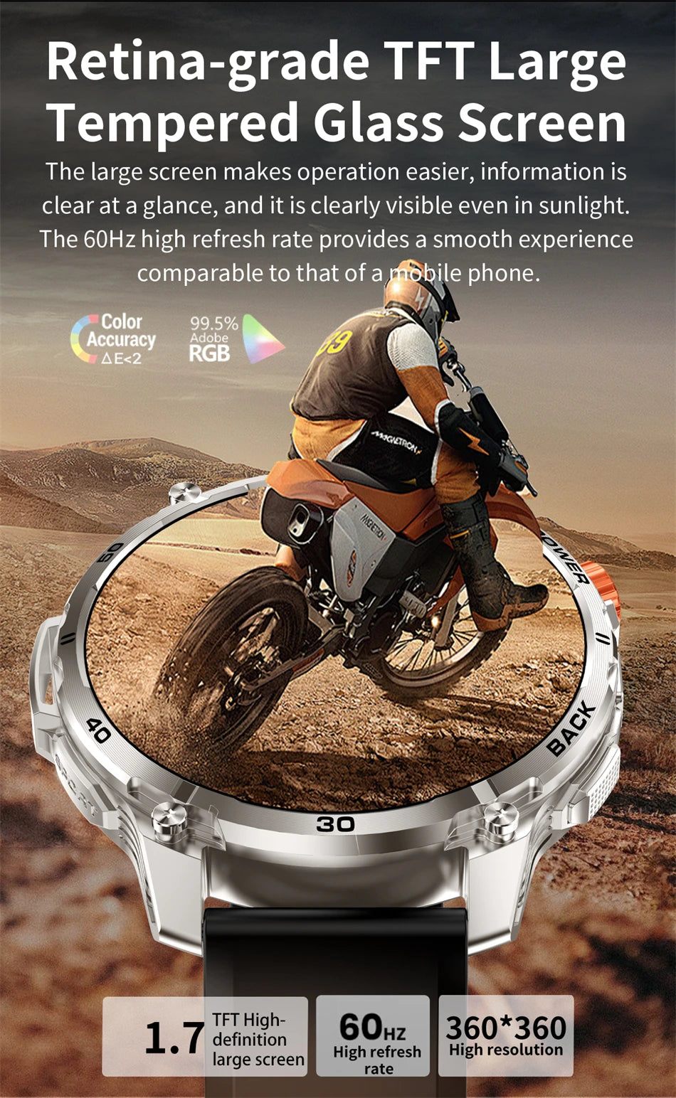 T-Rex 3 Military 1000mAh Super Capacity Battery Men Smart Watch 1.75" HD Screen Call 5ATM Waterproof Sport Smart Watches For Men