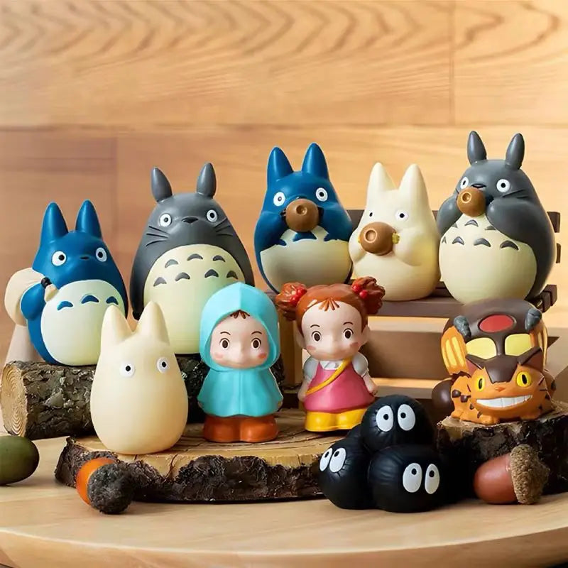 Spot Anime Action Figure Cat Coal Ball Elf Faceless Male Finger Decoration Blind Box Finger Set Toy Birthday Gift For Anime Fans