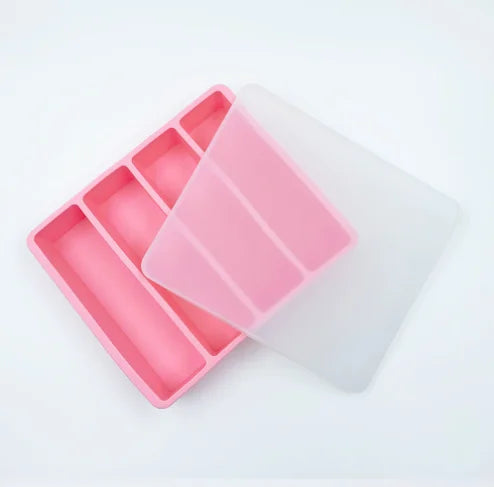 1PC Multi Colo  Silicone Freezer With Lid Easy Release Silicone Freezer Container For Freezing And Storing Soups  Broths Sauces